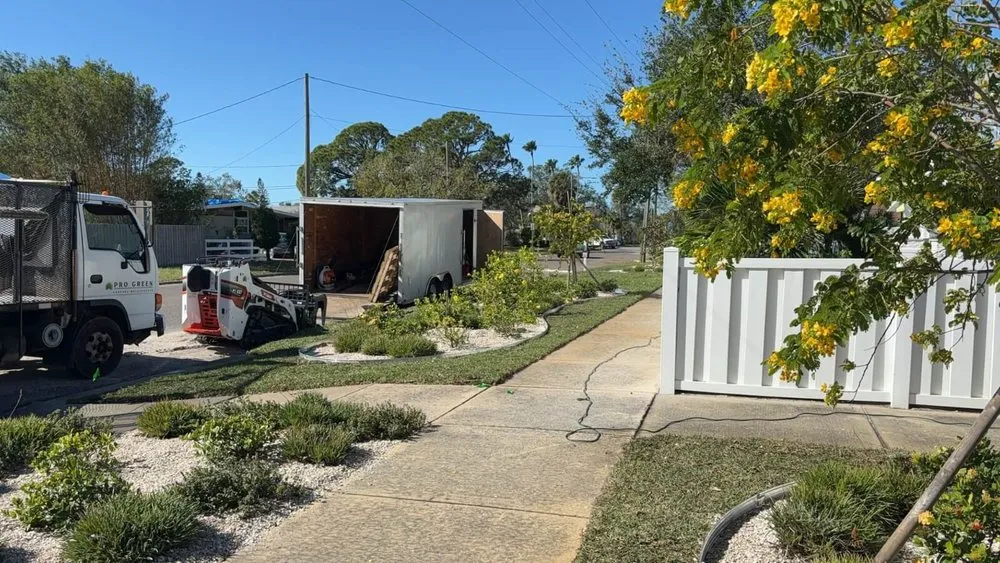 Custom outdoor landscaping with custom design across St. Petersburg, FL - Pro Green Grounds Maintenance
