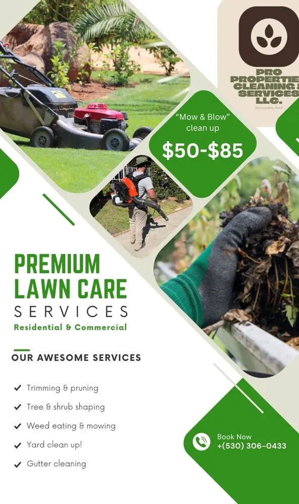 Custom lawn care service experts serving Shingle Springs, CA - Pro Properties Cleaning & Services