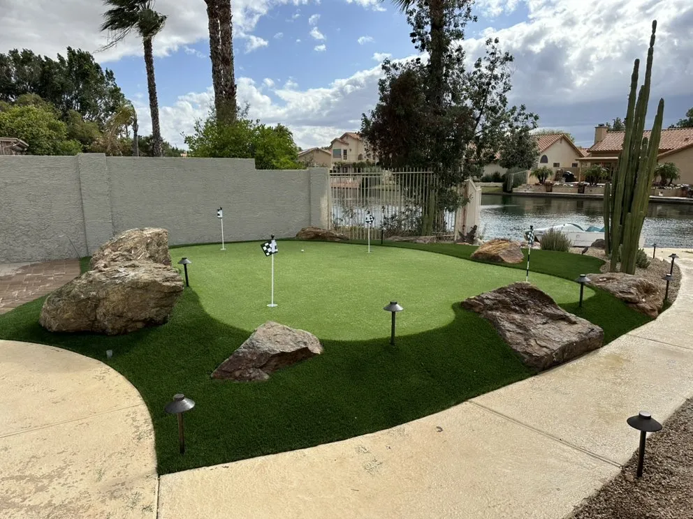 Professional lawn care service for homes in Phoenix, AZ by Pro Putt Construction