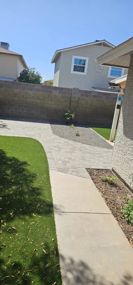 Affordable lawn care service with custom design in Phoenix, AZ by Pro-Service Landscaping & Construction