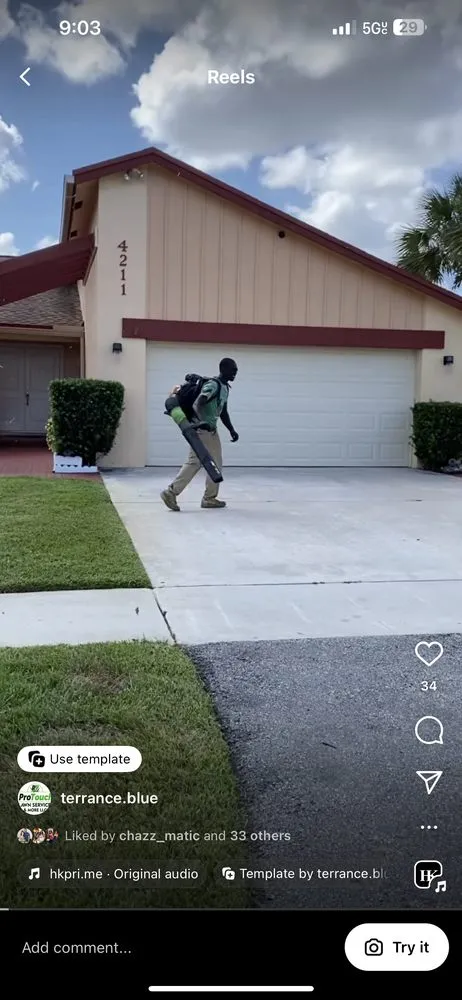 Professional lawn mowing service in Pompano Beach, FL by Pro Touch