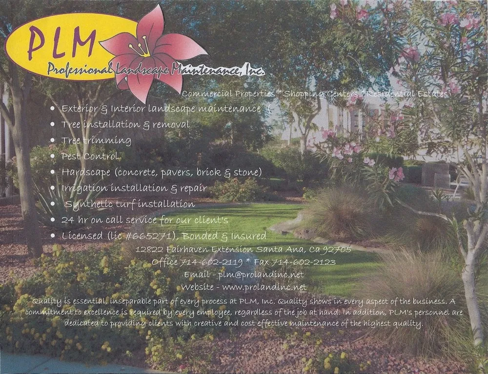 Custom landscape design in Santa Ana, CA by Professional Landscape Maintenance