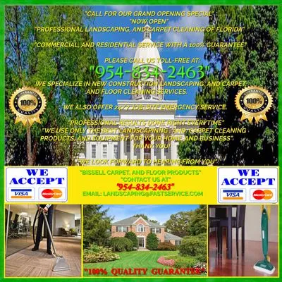 Professional Landscaping And Carpet Cleaning Logo