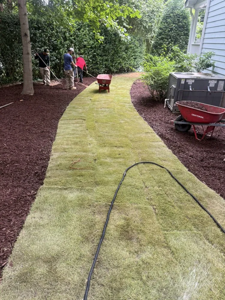 Affordable lawn mowing service with custom design in Raleigh, NC by Professional Landscaping