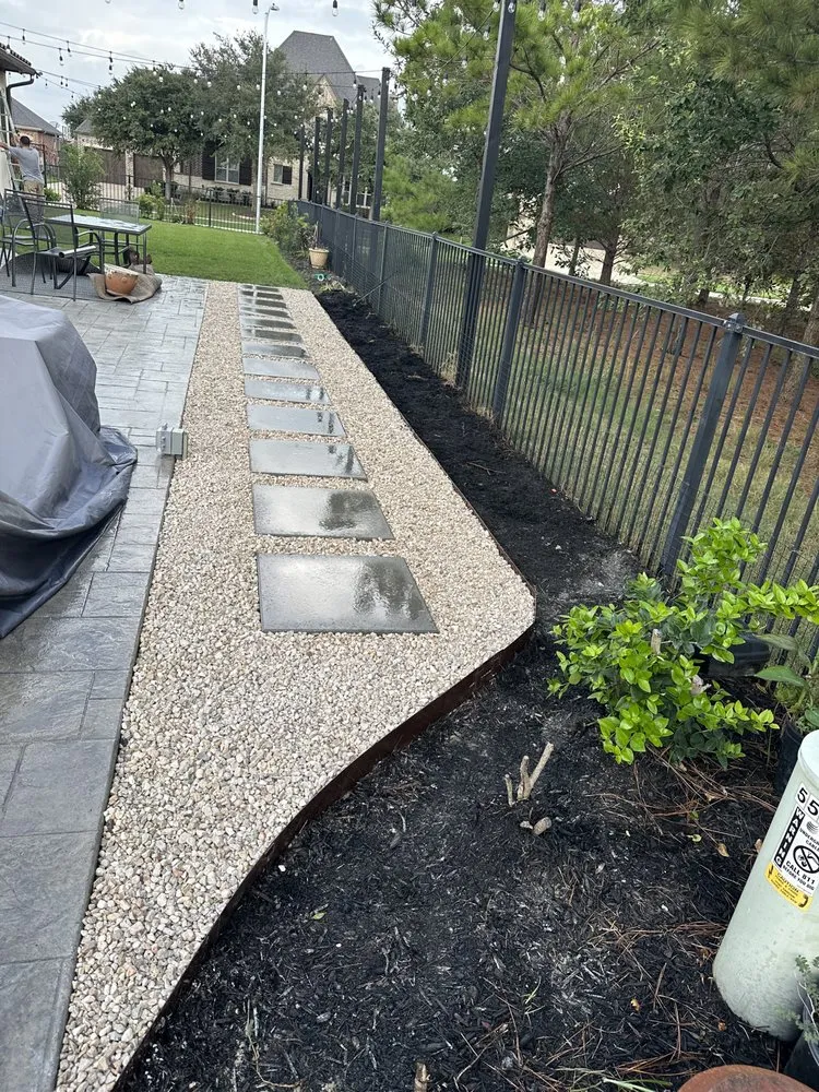 Professional landscape installation in Houston, TX by Professional Pavers