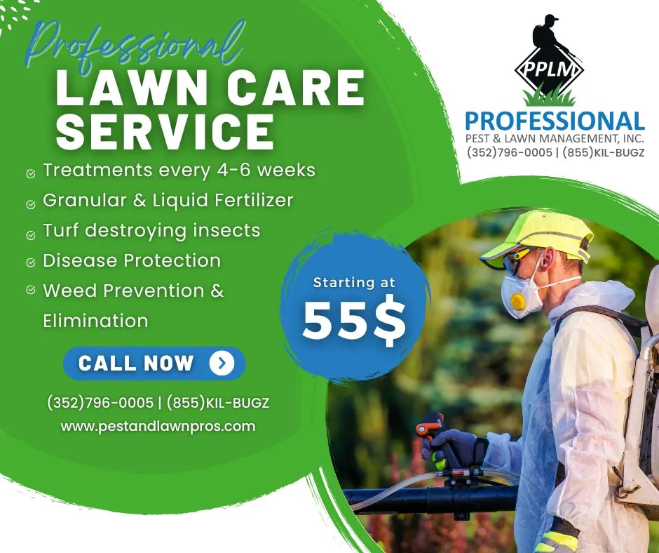 Professional lawn mowing service in Spring Hill, FL by Professional Pest & Lawn Management