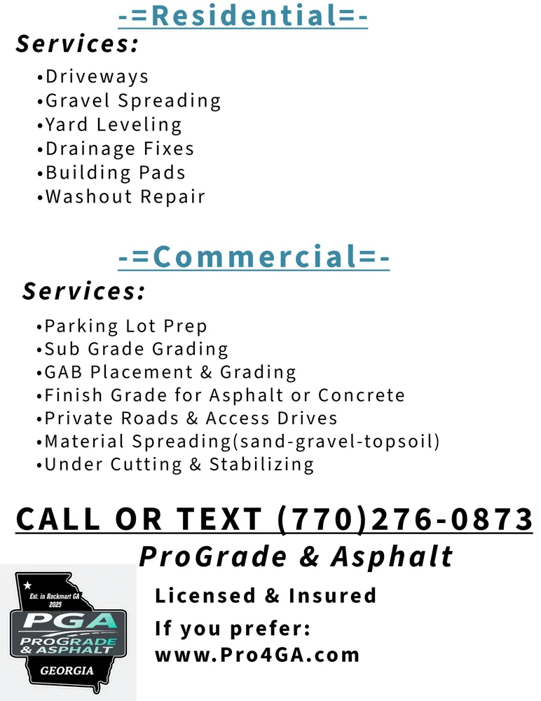 Professional landscape design experts serving Rockmart, GA - ProGrade & Asphalt