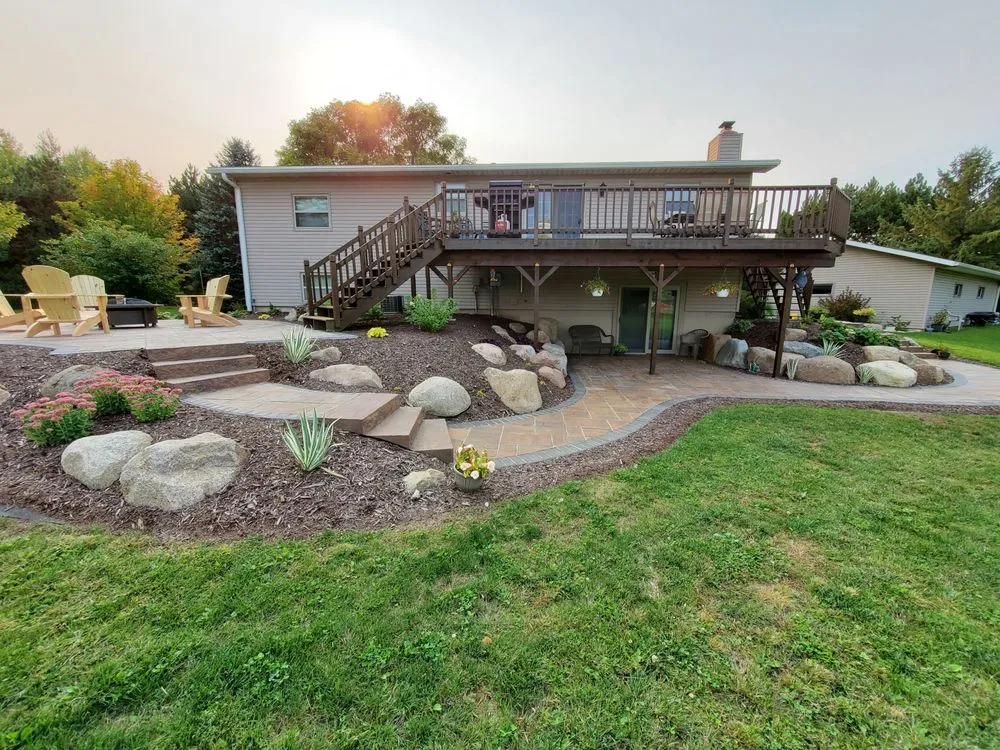 Custom landscape design in Wausau, WI by Promethean Artisians