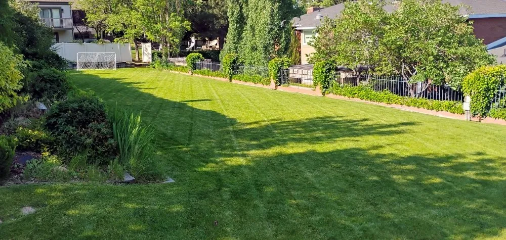 Custom outdoor landscaping in West Valley City, UT by Proper Lawn Mowing