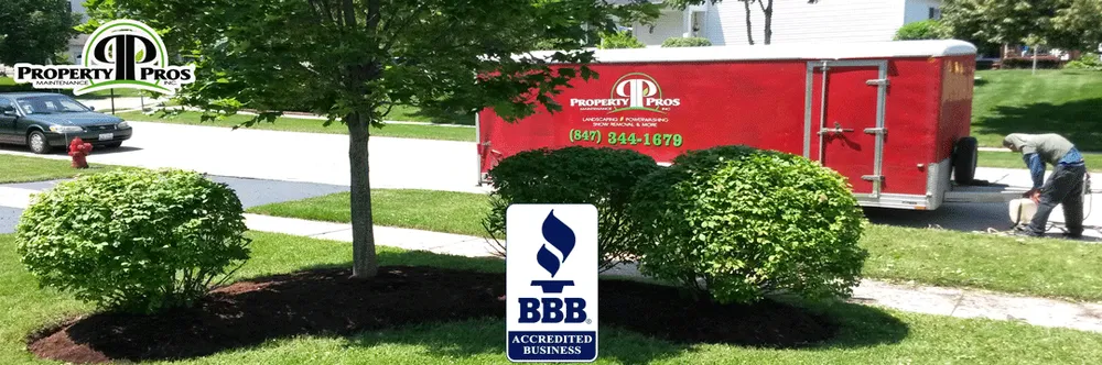 Custom lawn mowing service for year-round maintenance in Round Lake Beach, IL by Property Pros Maintenance