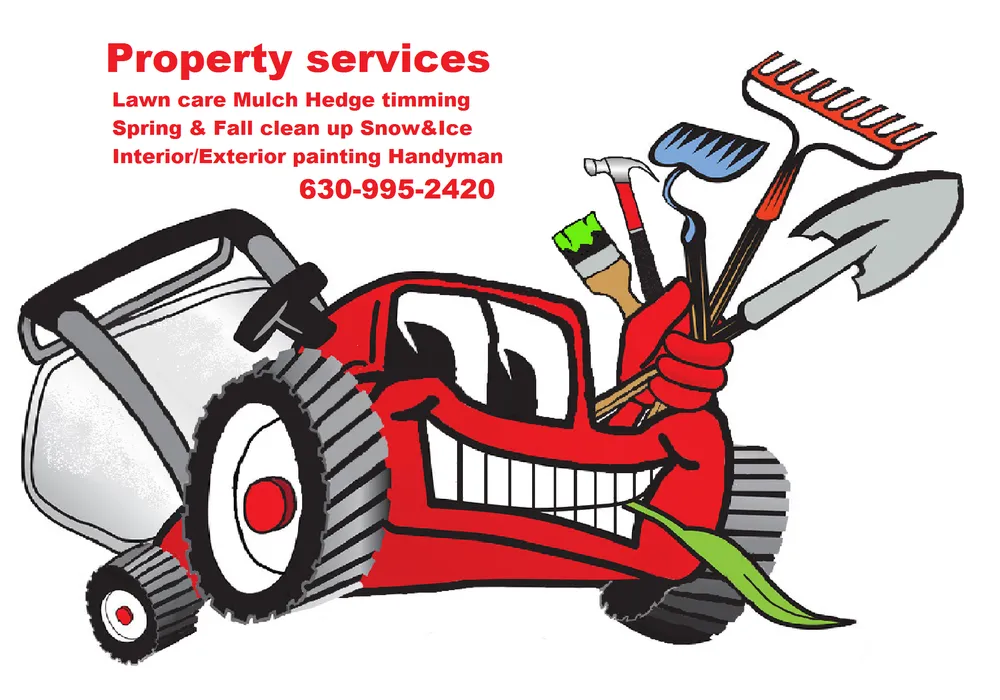 Professional lawn mowing service with custom design in Lombard, IL by Property Services