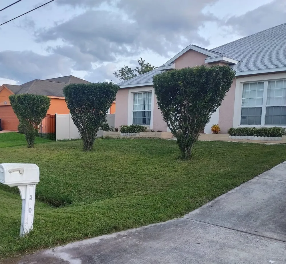 Affordable landscape installation in Palm Bay, FL by Prostar Lawn Service