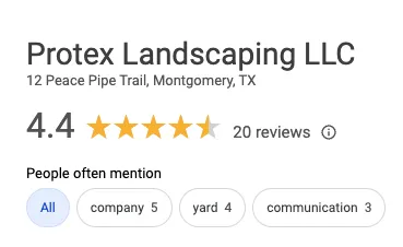 Custom outdoor landscaping in Montgomery, TX by Protex Landscaping