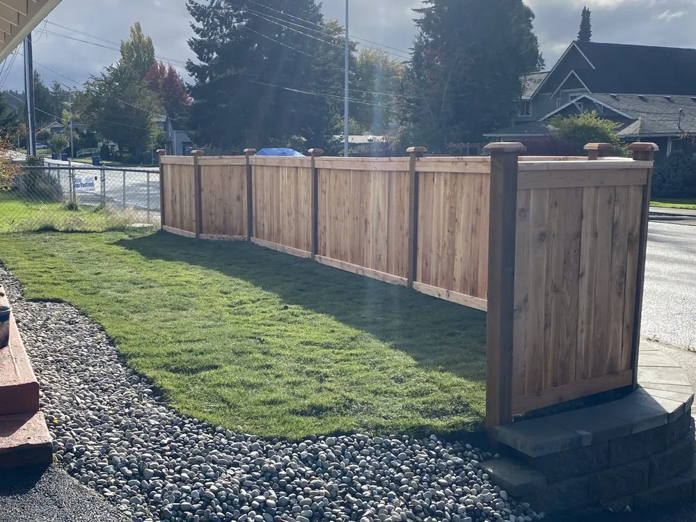 Custom landscape installation in Centralia, WA by P&S Fencing and Landscaping