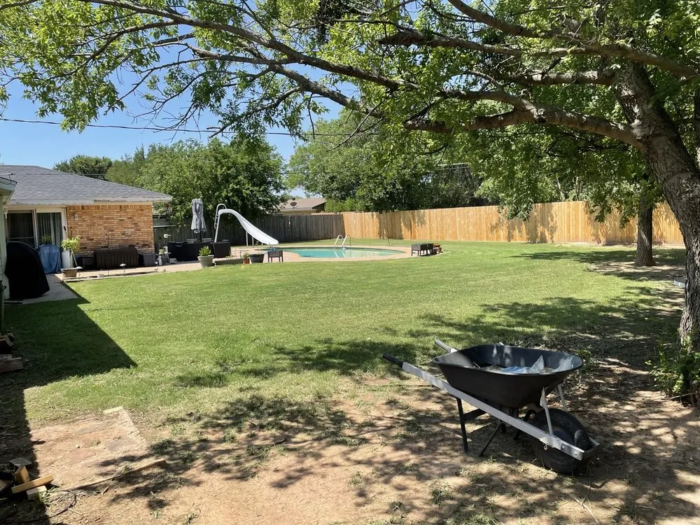 Local landscape design with custom design in Burkburnett, TX by Pugs Green Lawn And Contract Service