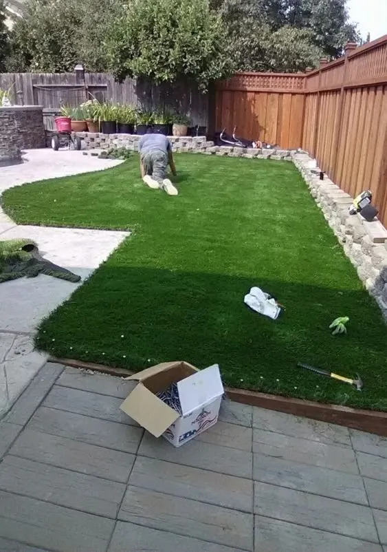 Custom landscape design in Manteca, CA by Purchase Green Artificial Grass - Manteca