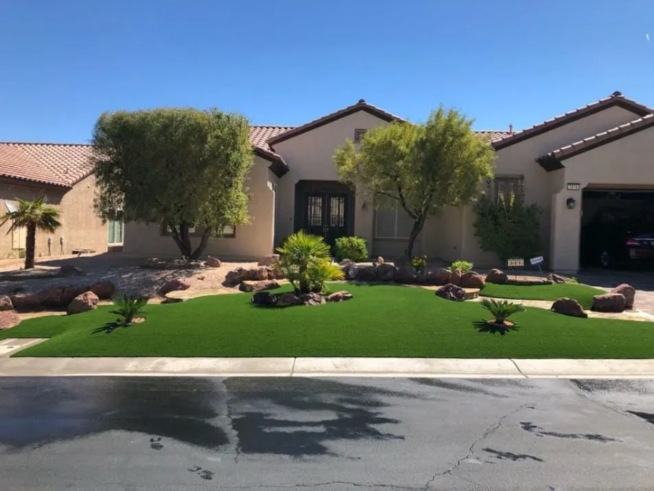 Custom outdoor landscaping for beautiful yards across Las Vegas, NV - Purchase Green Artificial Grass