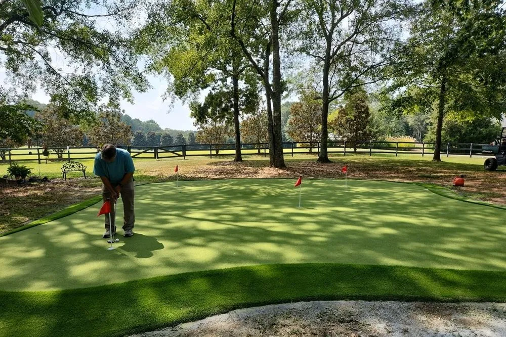 Professional landscape installation for residential properties in Cartersville, GA by Purchase Green Artificial Green - Atlanta North