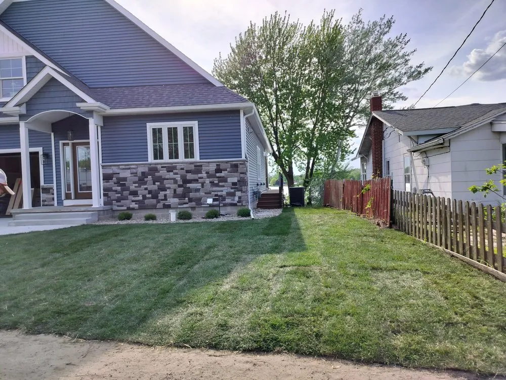 Custom landscape installation in Corunna, MI by Pure Precision Property Care