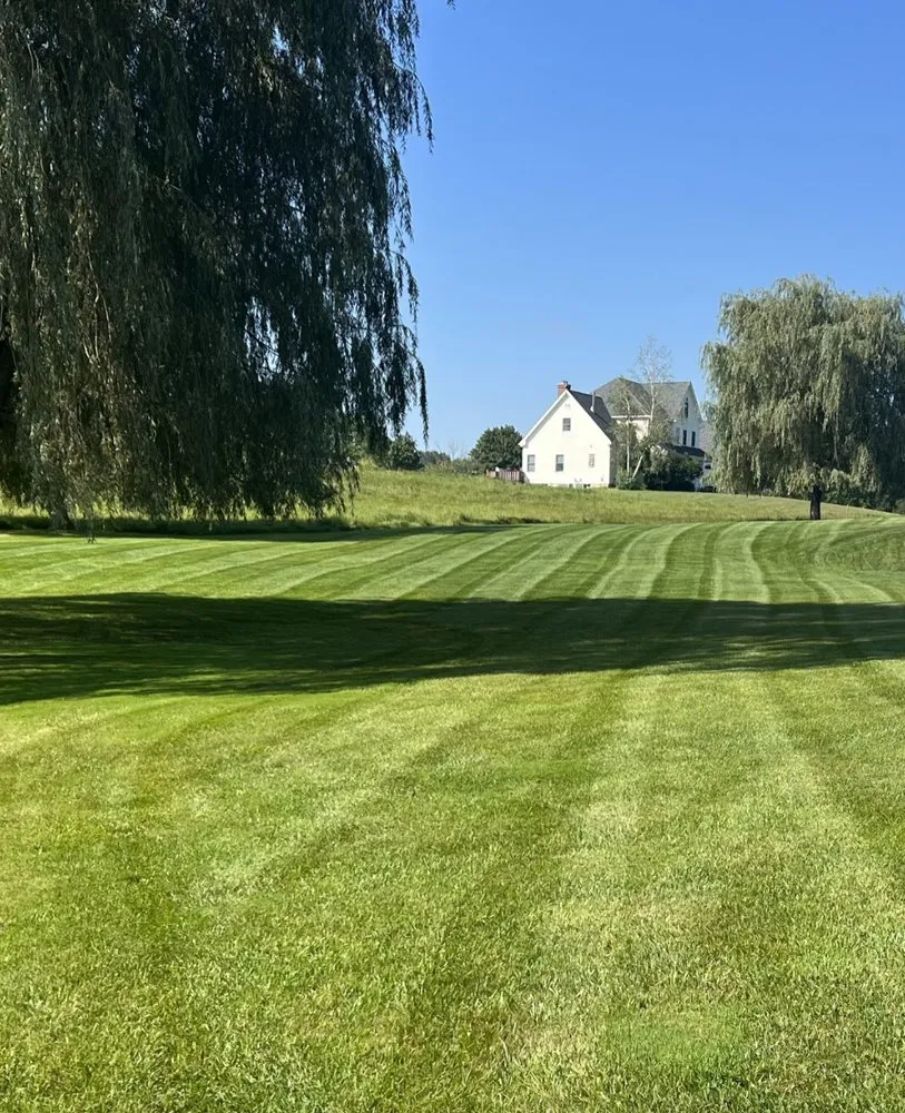 Custom outdoor landscaping in North Adams, MA by Purple Cow Property Management