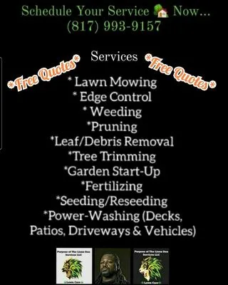 Purpose Of The Lionz Den Services Lawncare & More Logo