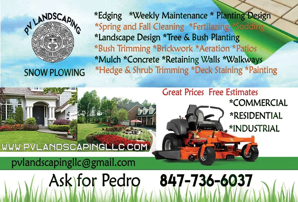 Custom landscape design with custom design in Wheeling, IL by PV Landscaping & Snow Service