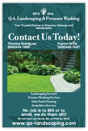 Top-rated landscape design in Luling, TX by Q A Landscaping and Pressure Washing