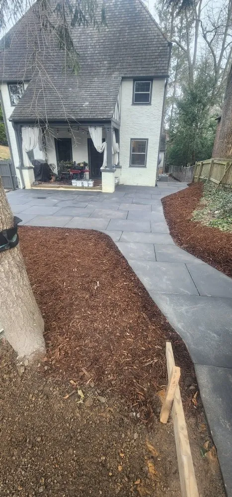 Custom landscape installation in Morganton, NC by Quality Fence and Landscaping