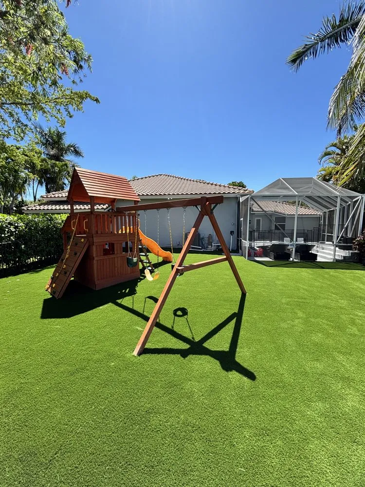Local landscape installation in Fort Lauderdale, FL by Quality Greens Turf & Pavers