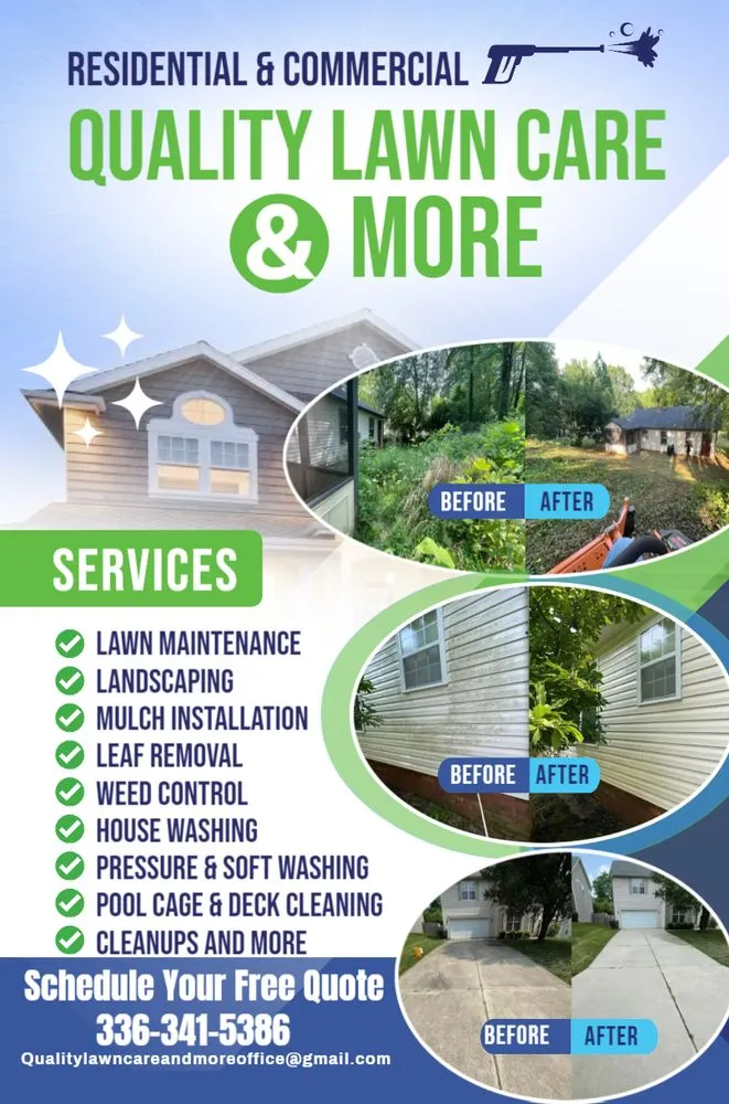 Top-rated landscaping services near you in Jamestown, NC by Quality Lawn Care & More