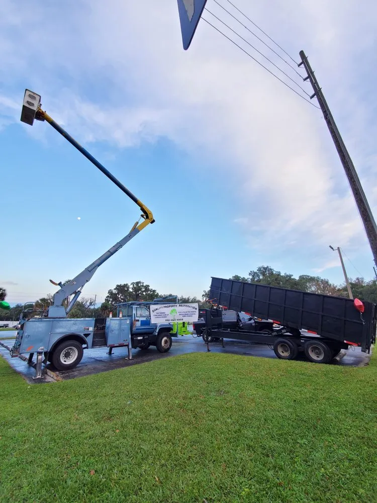 Reliable landscaping services for beautiful yards in Brooksville, FL by Quality Property Restoration, Tree and Dumpster Services