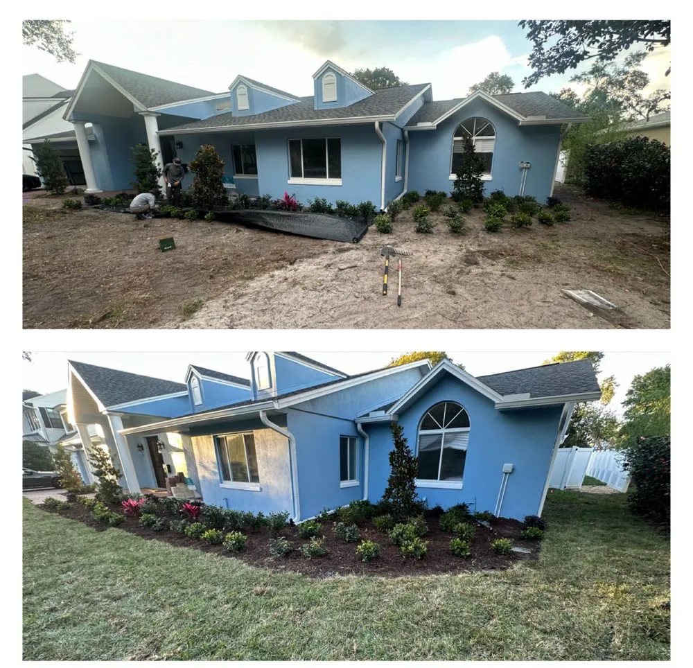 Custom garden landscaping in Deltona, FL by Quality Sod & Excavation