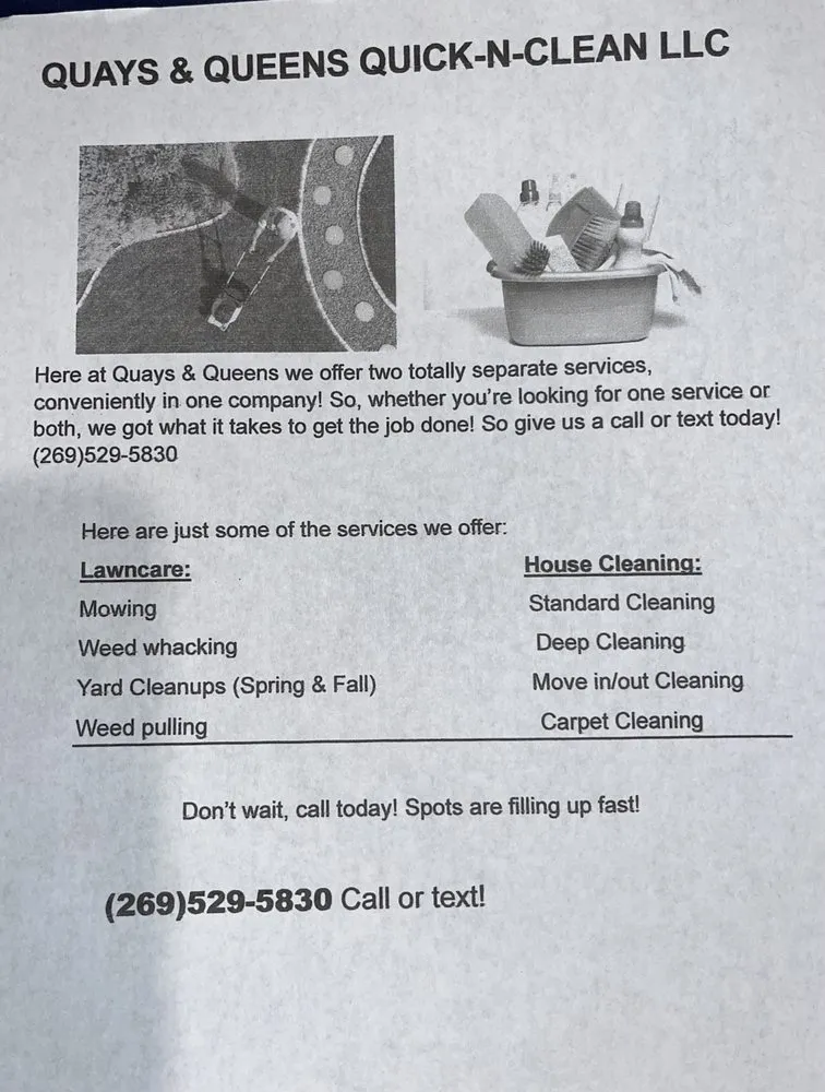 Trusted outdoor landscaping experts serving Kalamazoo, MI - Quays & Queens Quick-N-Clean