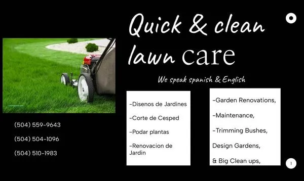 Quick & Clean Lawn Care Logo