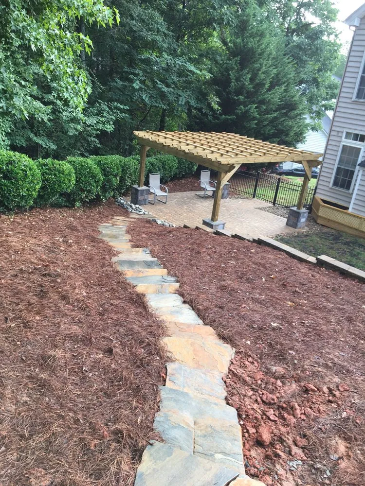 Custom landscape design in Waxhaw, NC by Quicks Land Management