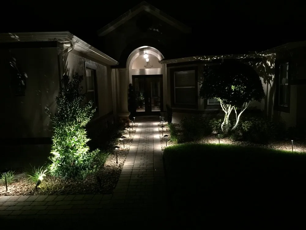 Custom garden landscaping with custom design in Longwood, FL by Quik Care Services