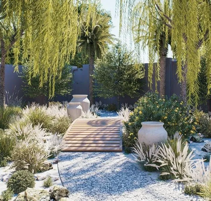 Custom outdoor landscaping in Flint, MI by R A Hardscape