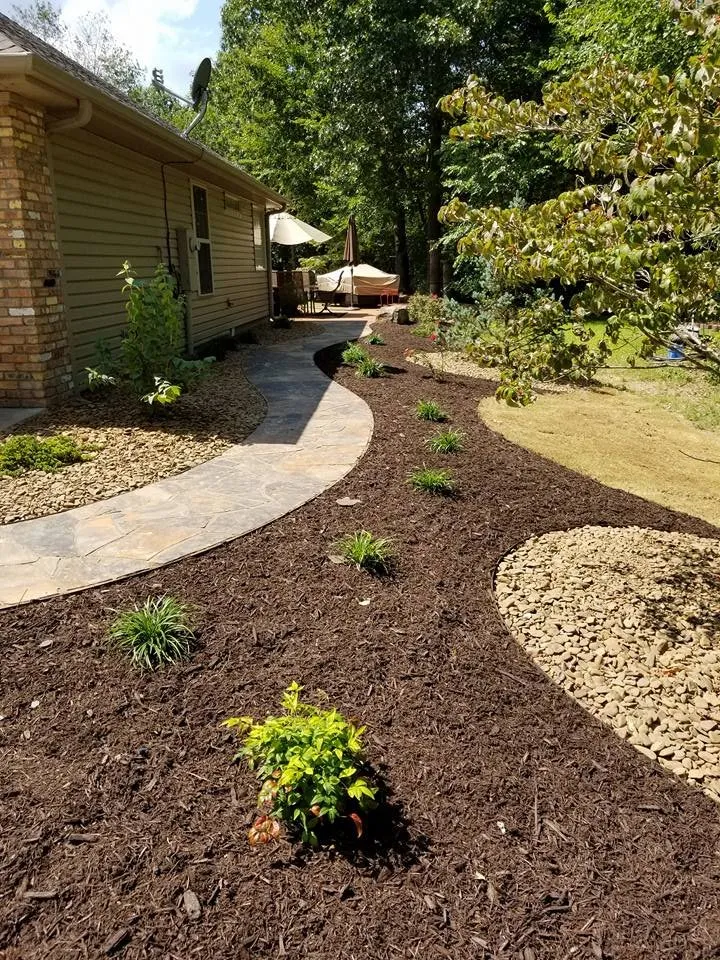 Custom lawn mowing service with custom design across Bentonville, AR - R Blake's Landscaping