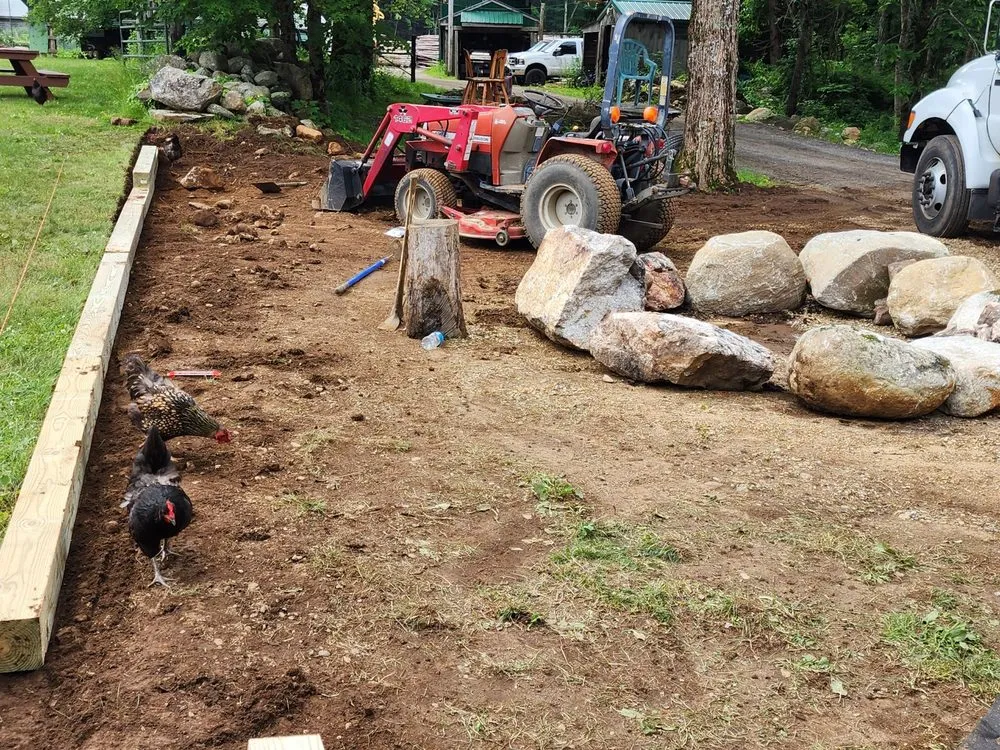 Professional outdoor landscaping for homes in North Brookfield, MA by R Faith Enterprises