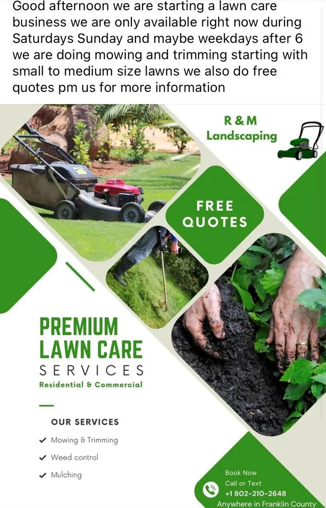 Custom yard maintenance in Enosburg Falls, VT - R& M Landscaping