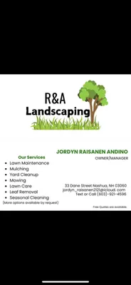 R&A Lawn Care Logo