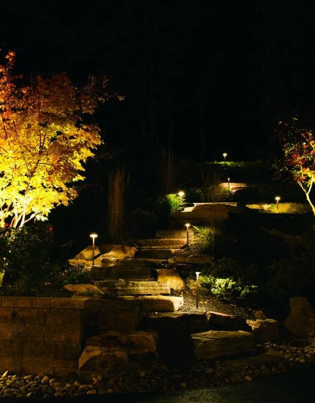 Custom landscape design near you in Southington, OH by Radd Lighting