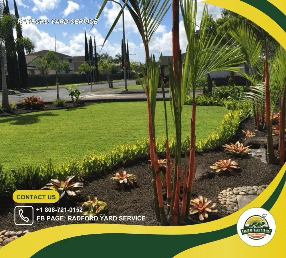 Custom yard maintenance with custom design in Honolulu, HI by Radford Yard Service