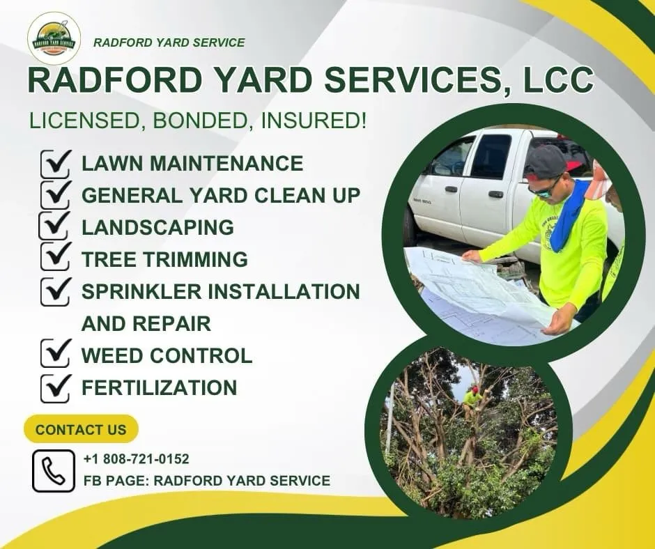 Trusted lawn care service with custom design across Honolulu, HI - Radford Yard Service