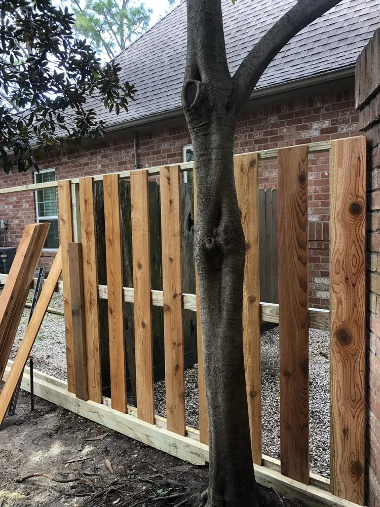 Custom landscape design with custom design in Houston, TX by Rafael Enterprises