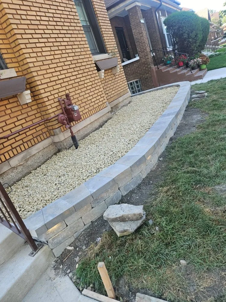 Professional landscape installation for homes in Chicago, IL by Rafael Landscaping