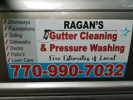 Ragans Gutter cleaning, Pressure washing, and Lawn Care Logo