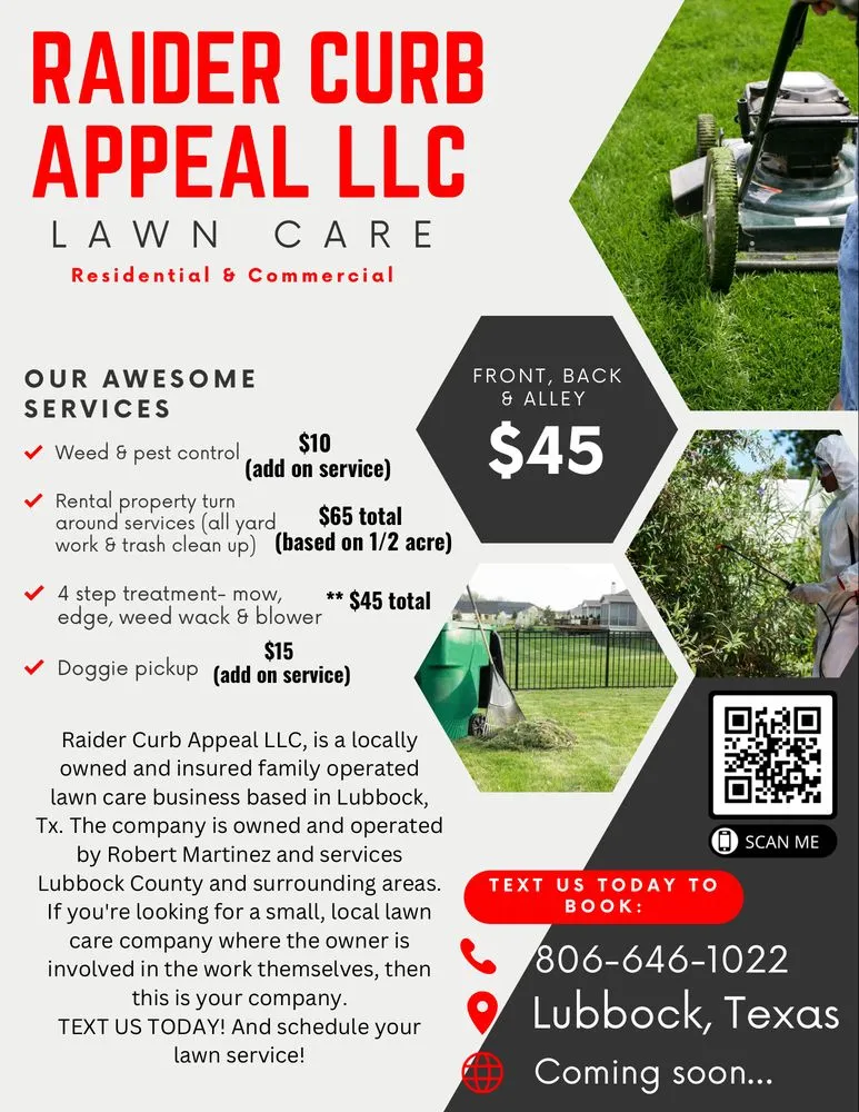 Affordable lawn care service for homes in Lubbock, TX by Raider Curb Appeal
