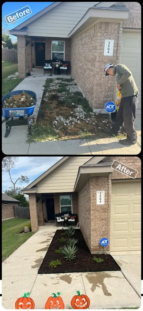 Professional garden landscaping in Palmer, TX by Rain Forest Landscaping