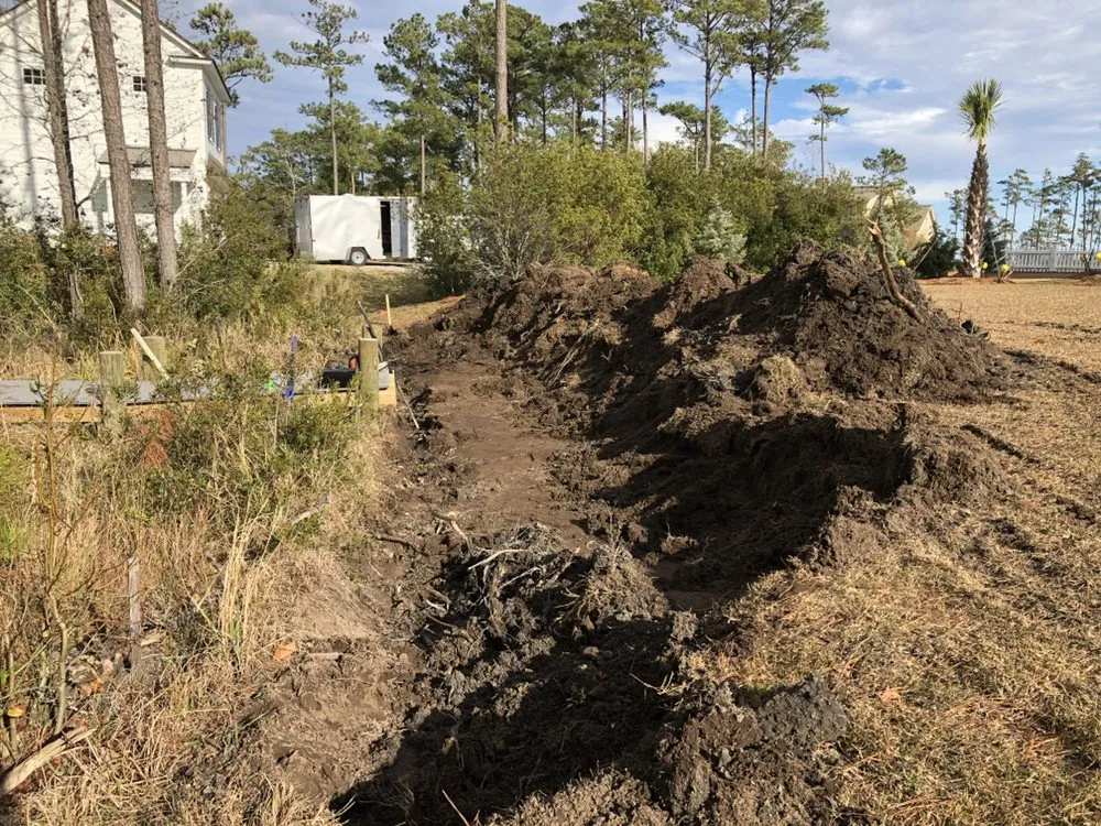 Custom yard cleanup service in Ernul, NC by Raines Landscape